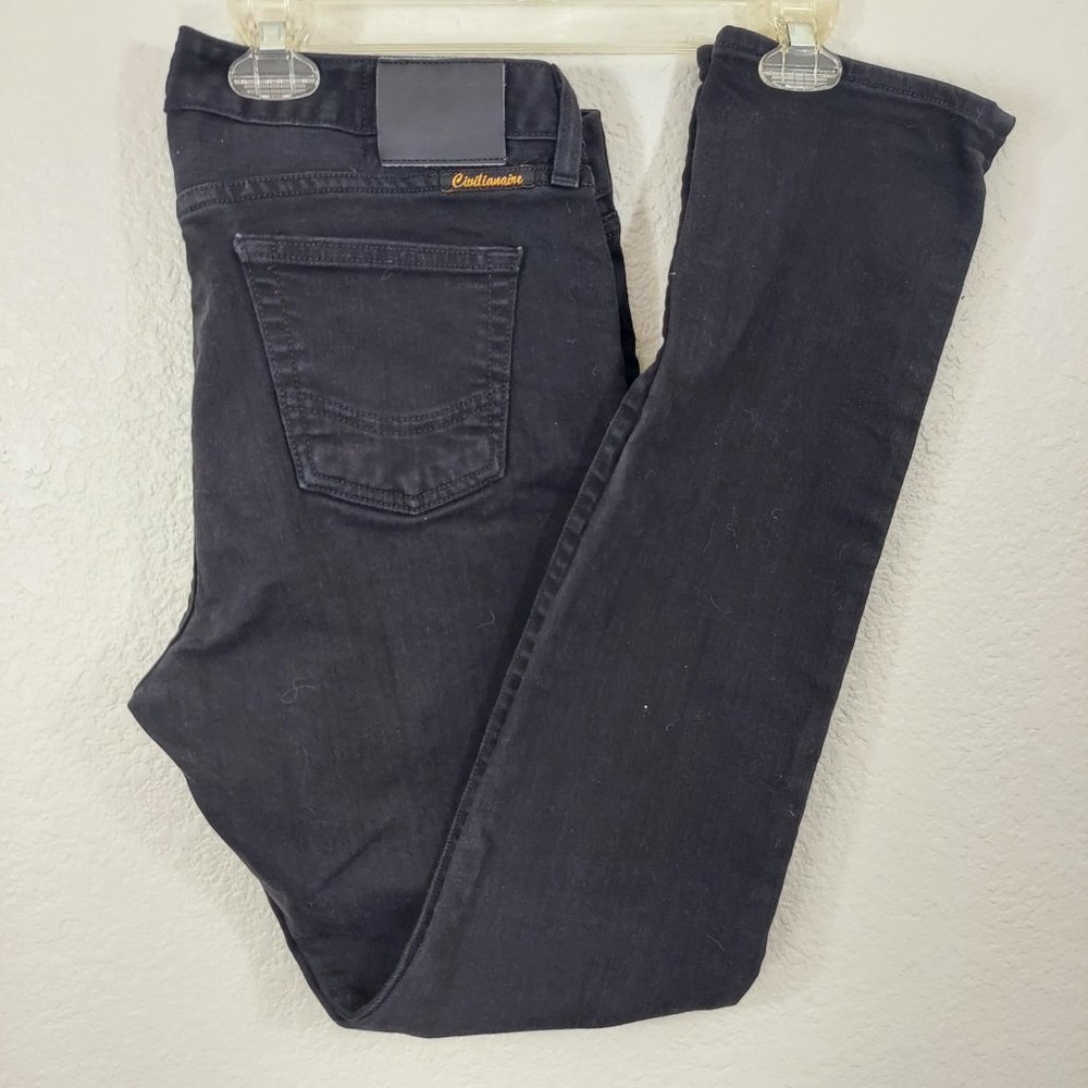 Civilianaire  Mid Rise Slim Stretch  Black Womens Jean  Sz 30 / 10